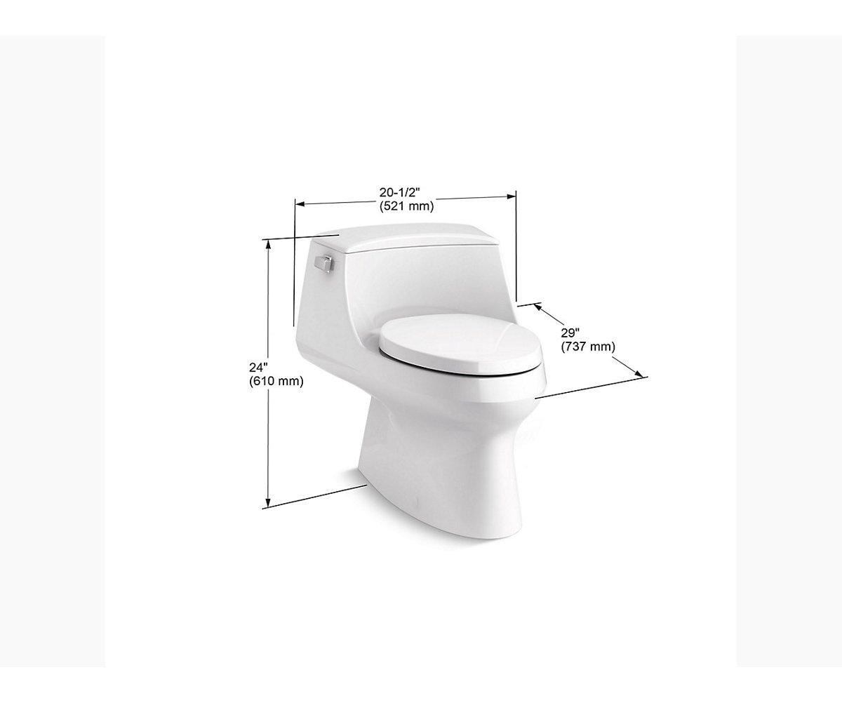 K37220 Kohler San Raphael™ 1.28 GPF Water Efficient Elongated OnePiece toilet (Seat Included